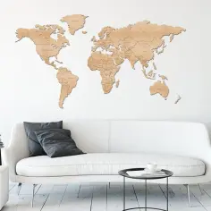 Drewniana mapa świata: Stylowa dekoracja dla miłośników podróży