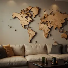 Mapa 3D na ścianę: Nowoczesna dekoracja do Twojego wnętrza