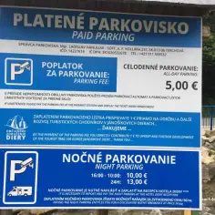 Parking Biely Potok: Wygodny start w Janosikowych Dierach