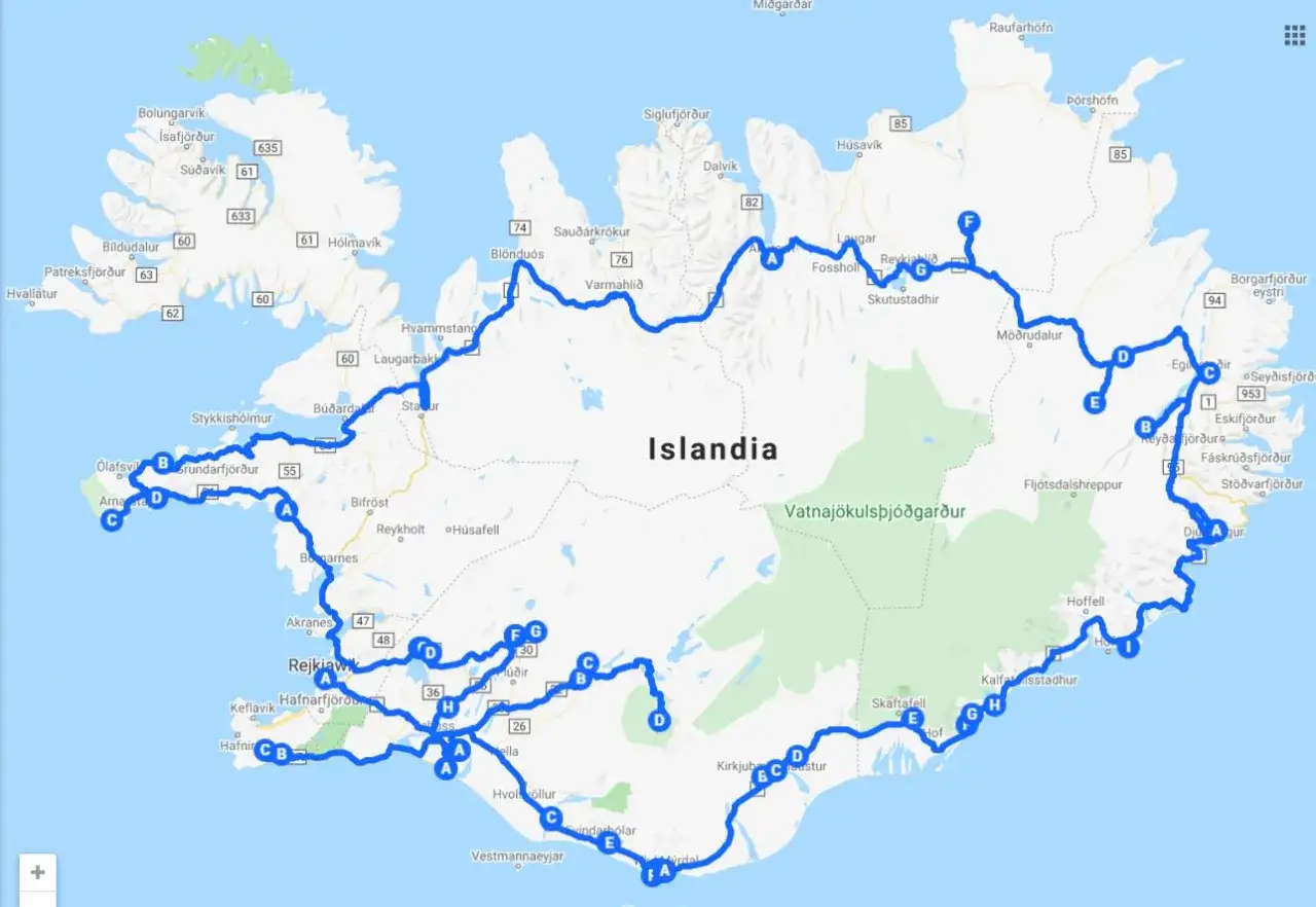 Trasa po Islandii: od Reykjaviku przez zachodnie fiordy, północ, wschód z lodowcem Vatnajökull, aż po południe. Islandia najpiękniejsze miejsca na wyciągnięcie ręki.