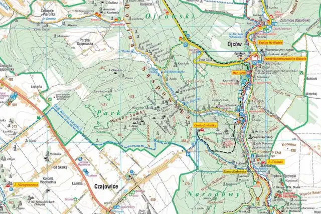 Ojcowski Park Narodowy: mapa szlaków, jaskiń (Grota Łokietka) i ciekawostek.